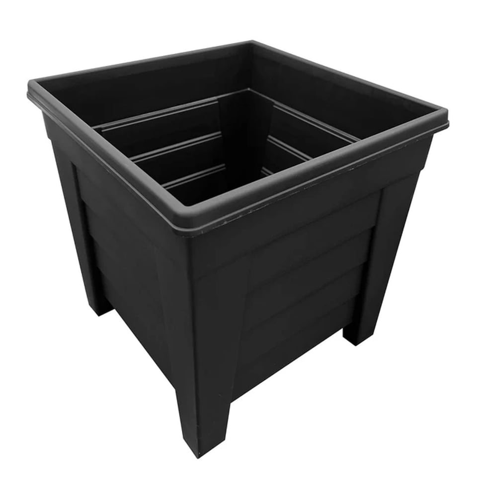 image 1 of 2 x Black 33cm Spacious Grosvenor Flower Plant Pots For Home & Garden Black