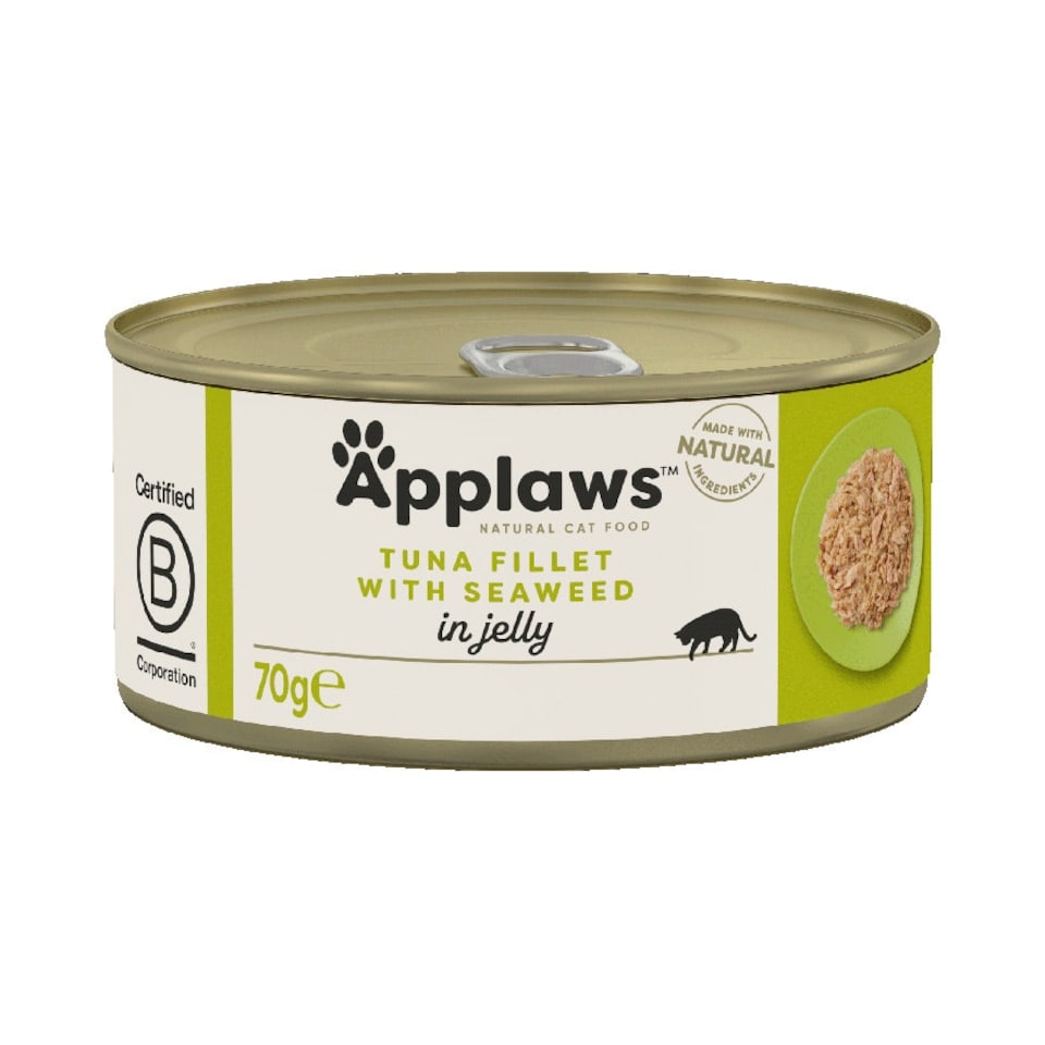 image 1 of Applaws Cat Can Tuna With Seaweed In Jelly 70g (Pack of 24)