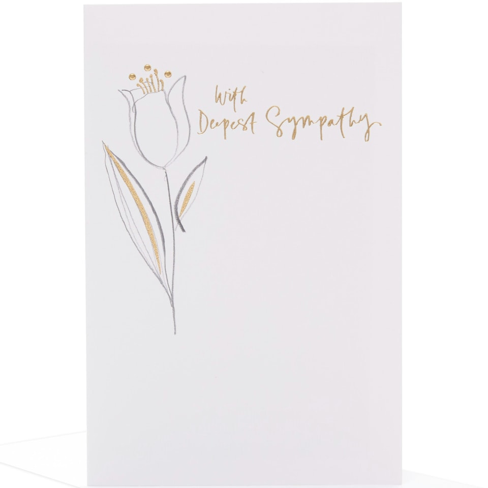 image 1 of Sympathy Card - Flower