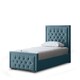 image 1 of Allegra Divan Bed with Upholstered Headboard - Blue - Single / 3ft