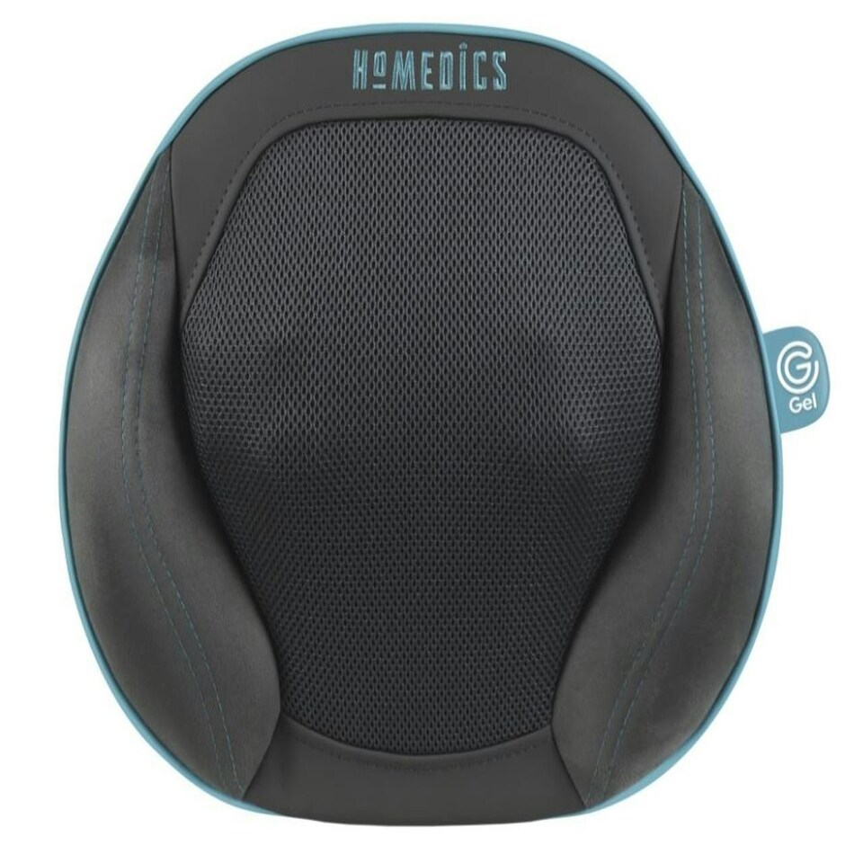 image 1 of Homedics Gel Back Shiatsu Massage Pillow with Heat for Back Neck Black
