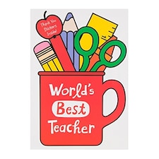 Thank You Teacher Card 'with Stickers
