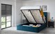 image 2 of Premium - Teal Scalloped Velvet Ottoman Bed - Double 4ft 6" (135cm)