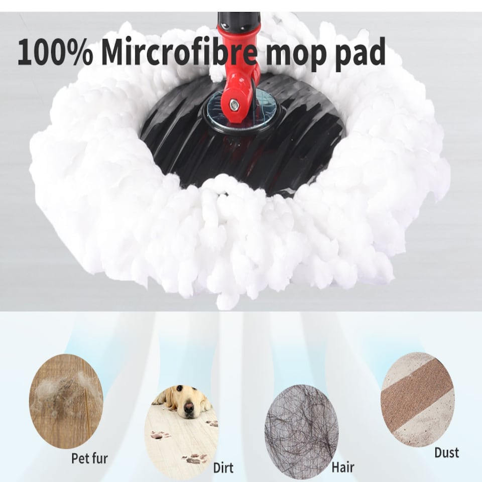 image 1 of Cleanflo Stainless Steel Spin Mop Bucket Set | Black | Black