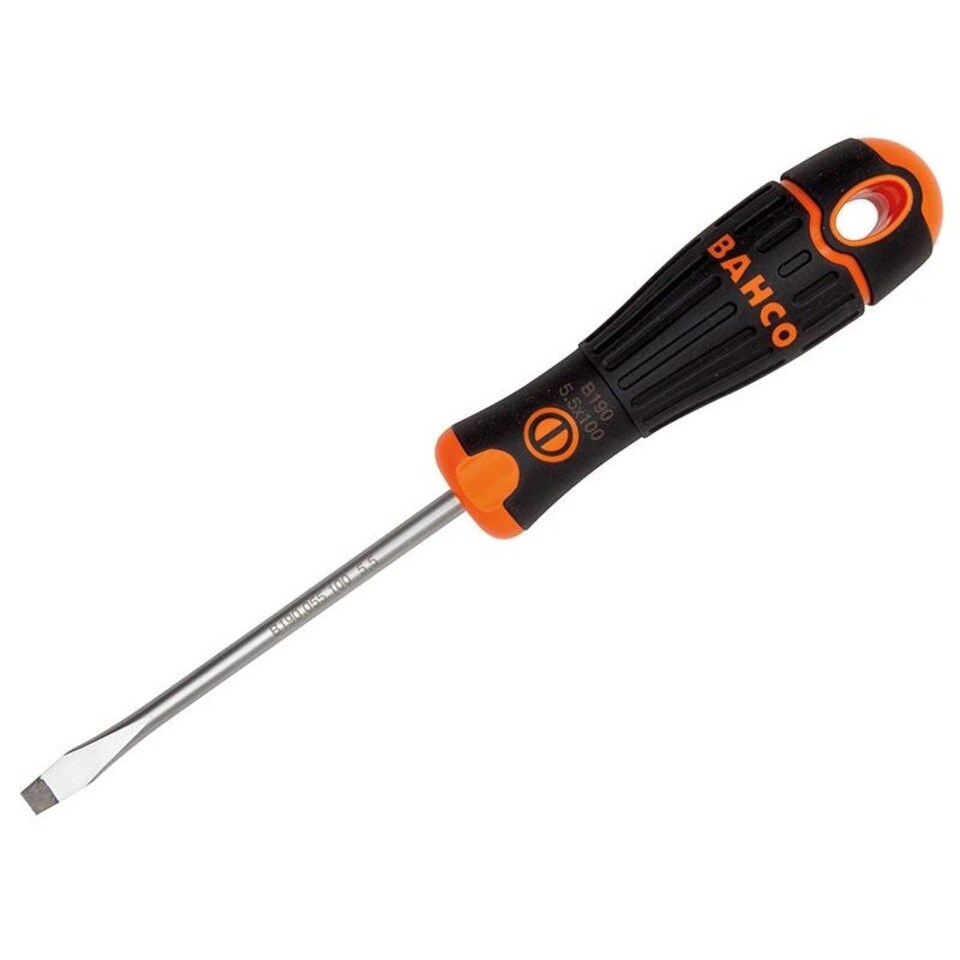Bahco Bahcofit Screwdriver, Flared Slotted - Multi Colour - 5.5 x 1 x 125mm