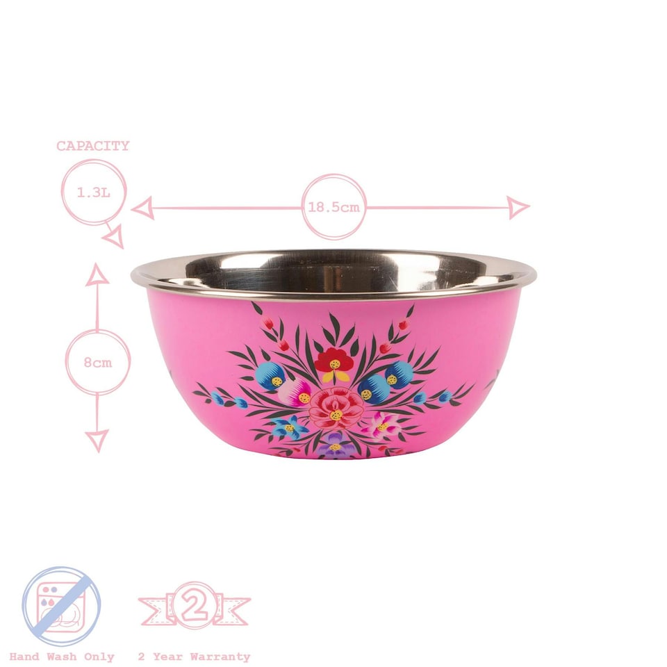 image 1 of BillyCan 3pc Picnic Bowl Set - Raspberry Pansy