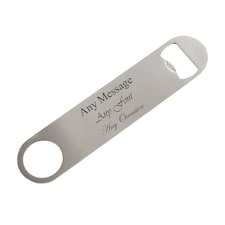 Personalised Engraved Large Steel Bar Blade Bottle Opener for Friend