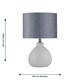 image 7 of First Choice Lighting Tuscan White Ceramic Lamp with Silver Grey Glitter Shade White | Grey