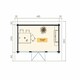 image 3 of Dorset 73-Log Cabin, Wooden Garden Room, Timber Summerhouse, Home Office - L480 x W250 x H238.95 cm Brown