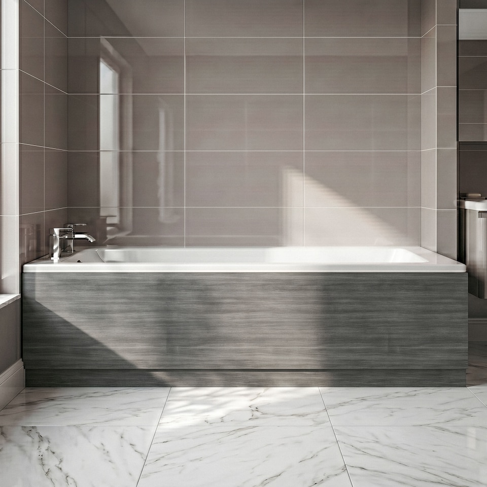 image 1 of Balterley Bath MFC Front Panel & Plinth | Grey | Anthracite Woodgrain | 1