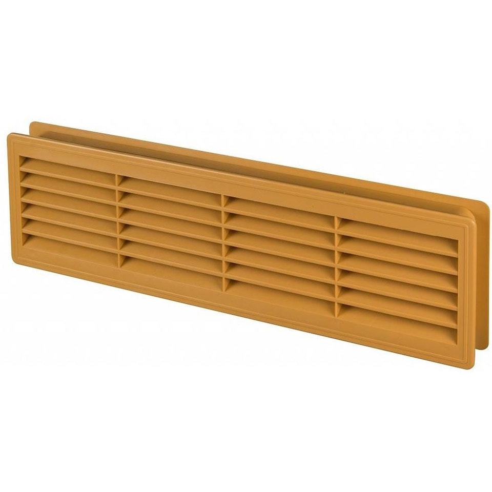 image 1 of Appletree 120x440mm Internal Door Plastic Ventilation Grille Air Vent Collar | Brown | Appletree
