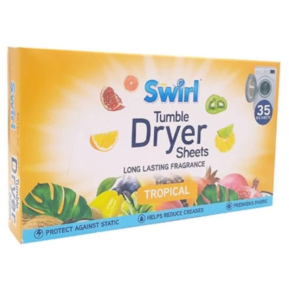 Swirl Tumble Dryer Sheets Tropical 35 Pack
