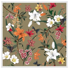 Selection of flowers (Picture Frame) White | XL