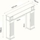 image 3 of Gr8 Home Wooden White Fireplace Surround Mantelpiece Storage Cabinet Shelves Unit Stand