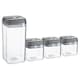 image 1 of Argon Tableware 4 Piece Flip Lock Plastic Food Storage Containers Set - Grey