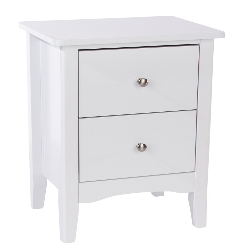 image 1 of Como 2 Drawer Bedside Cabinet - Shaker-Style Design for Modern Compact Living | White | White | One Size | 1