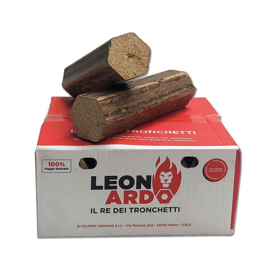 image 1 of Leonardo Pizza Oven Briquettes Bundle 1 x Box, 1 x Box of 30 Eco Wood Wool Firelighters & Matches