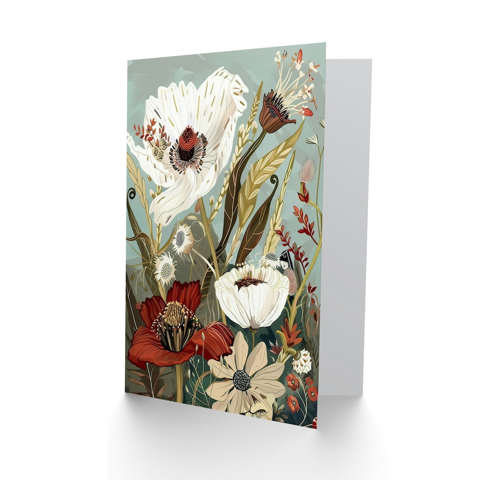 image 1 of Stylised Wildflowers Pastel Colour Design Her Birthday Card