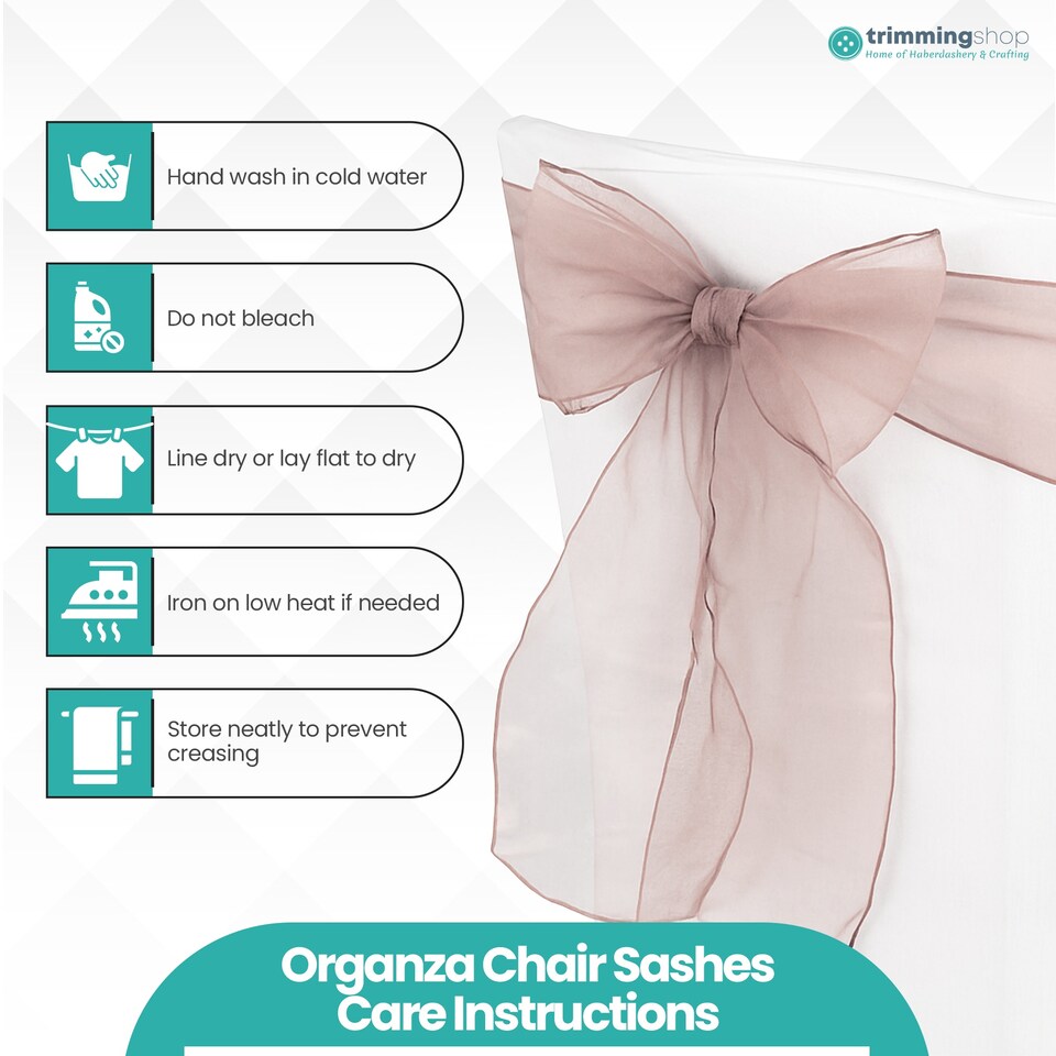 image 1 of 17 x 280cm Organza Chair Sashes, Sheer Sash Ties - 25pcs