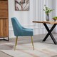 image 5 of Set of 2 Lograto Fabric Dining Chairs - Teal