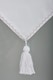 image 4 of FURNISHED Cut to Size Linen Roller Blinds with Triangle Edge and Metal Fittings | White | White | (W) 210cm x (L) 165cm