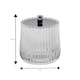 image 2 of Showerdrape Regent Ribbed Glass Chrome Storage Jar | Clear | 1