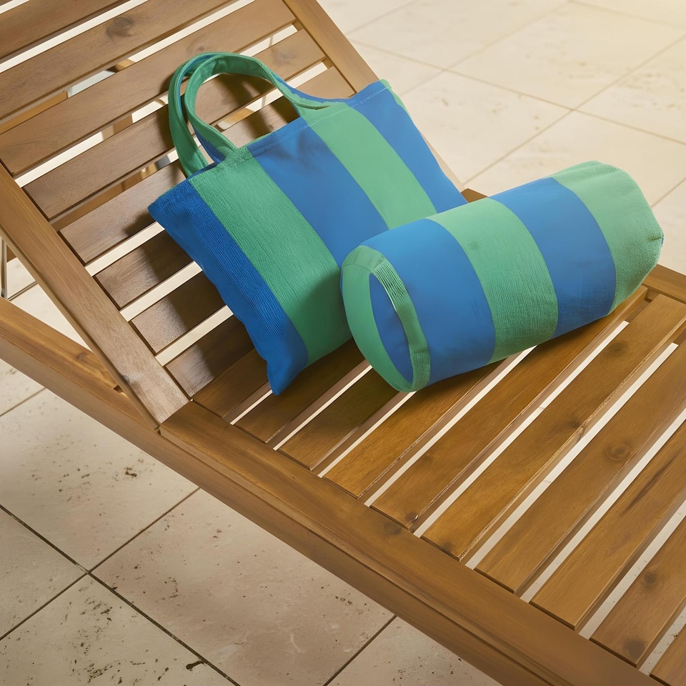 image 1 of OHS Vertical Stripes Beach Bolster Neck Back Support Pillow