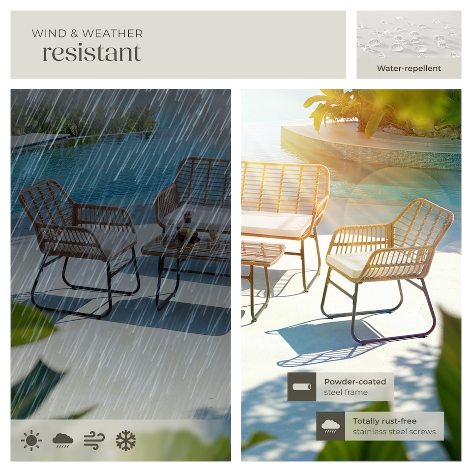 image 1 of Garden Furniture Set Molfetta XL - for 4 people, water-repellent, weather-safe