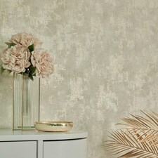 Concrete Couture Wallpaper in Warm Neutral and Gold Multi