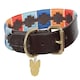 image 4 of Shires Drover Polo Dog Collar Purple | Colour: Yellow/Dark Green/Purple
Size: XX-Small | XS