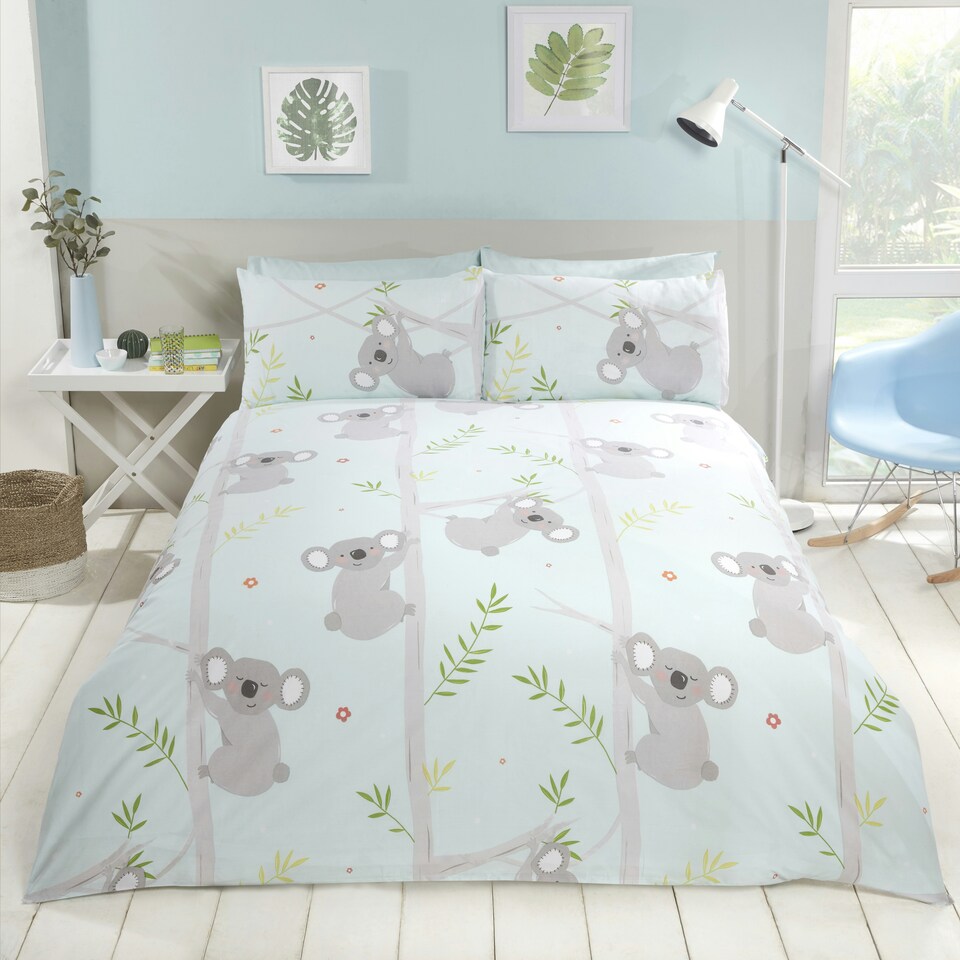 image 1 of Koala Fun Polycotton Duvet Cover Set with Pillowcase Multi | King