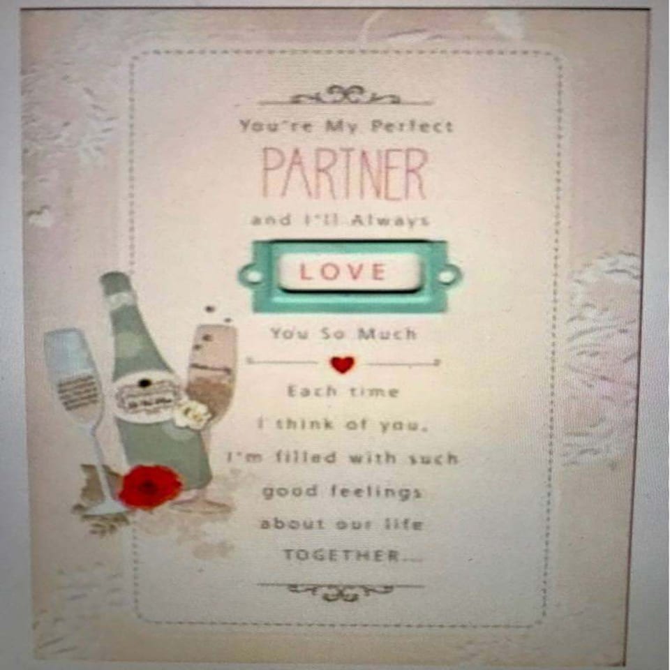 image 1 of For My Partner on Your Birthday, Birthday Card