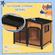 image 6 of PawHut Wooden Dog Kennel, Dog House w/ Removable Floor or Large Dogs 