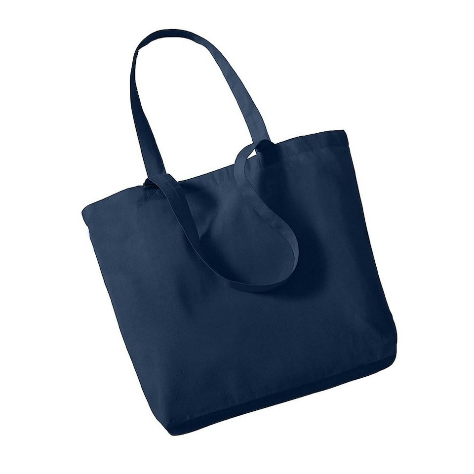 image 1 of Westford Mill Organic Cotton Shopper Bag - Navy - One Size Blue