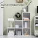 image 3 of HOMCOM Storage Cabinet with 6 Cubes Closet Organiser with 3-Tier Shelf, White