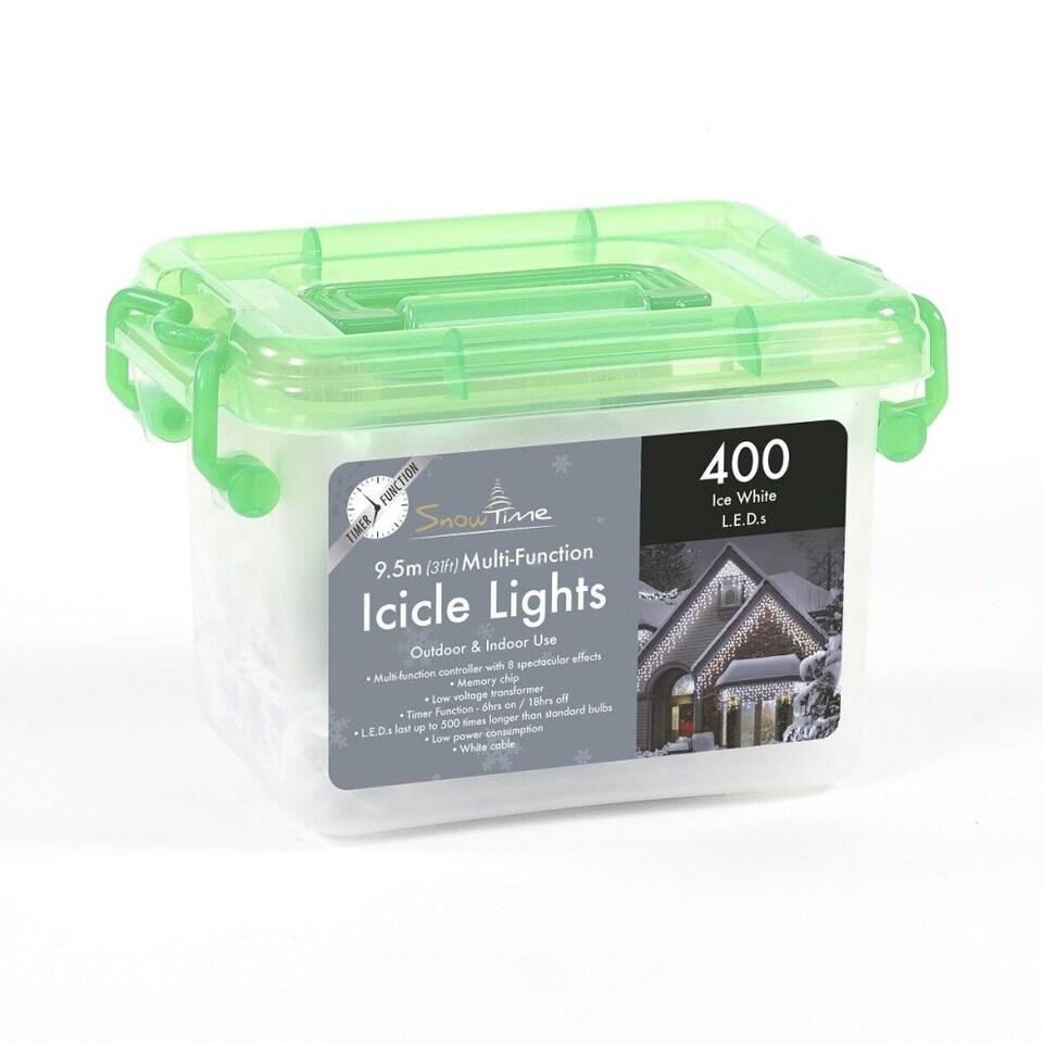 SnowTime Lights 400 LED Chasing Lights Ice White