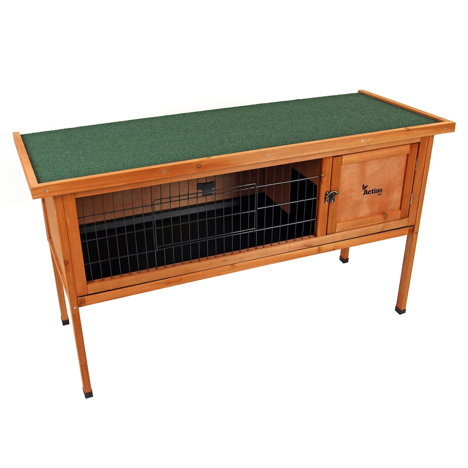 image 1 of Actiaspet 4ft Wooden Rabbit Guinea Pig Hutch (Wood, 1 Tier)
