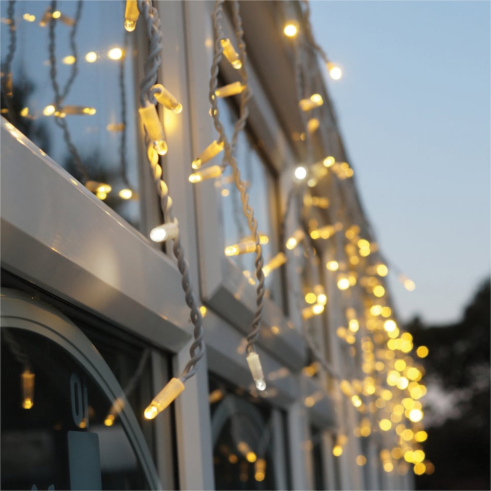image 1 of Icicle lights White Rubber 60/40/20 Drop 10% 2M