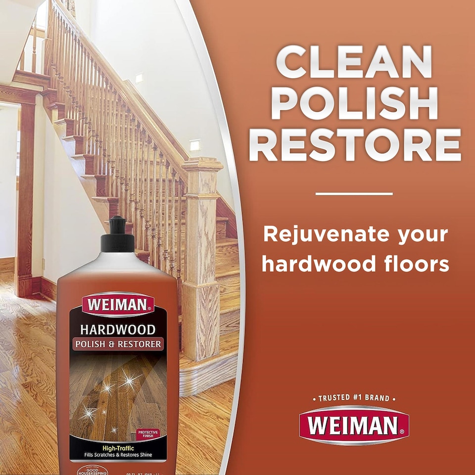 image 1 of Weiman Hardwood Floor Polish and Restorer Cleaner and Polish 2 Pack 946ml