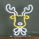 image 8 of 25cm Light up Christmas Reindeer Face Table Top Neon Sign