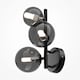 image 3 of Maytoni Dallas Modern 3 Light Wall Lamp Black, Smoky Shade, G9