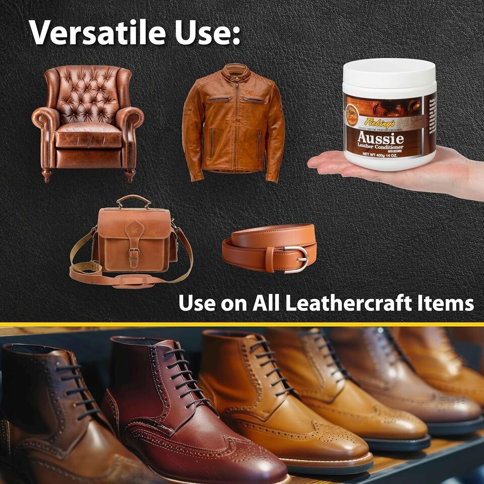image 1 of Fiebing's Aussie Leather Conditioner - Heavy Duty Weather Protection 14oz | Clear