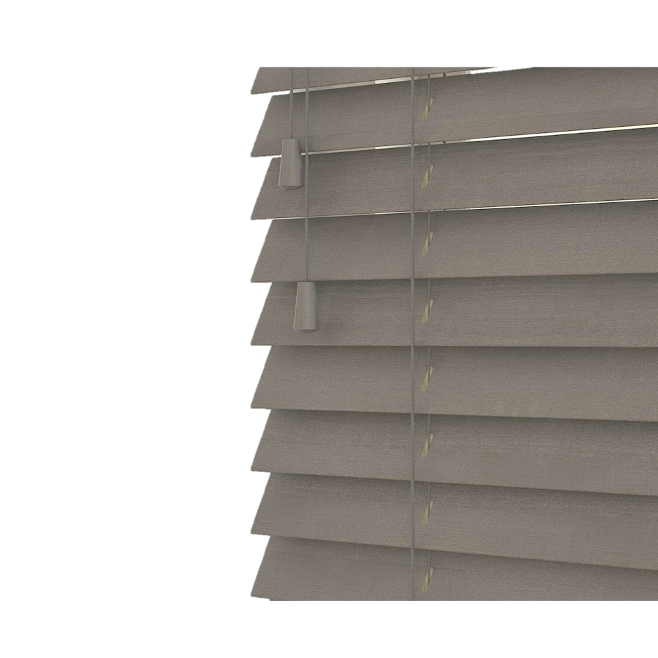 image 1 of 210cm Woodland Oak Wooden Venetian Blinds With Strings (130cm drop) | Brown | Brown