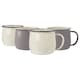 image 1 of Argon Tableware Coloured Enamel Belly Mugs - 375ml - Grey/Cream | Multi | Grey/Cream