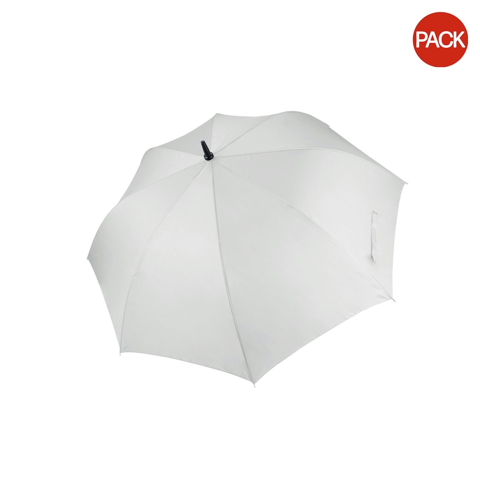 image 1 of Kimood Unisex Large Plain Golf Umbrella (Pack Of 2) - White - One Size