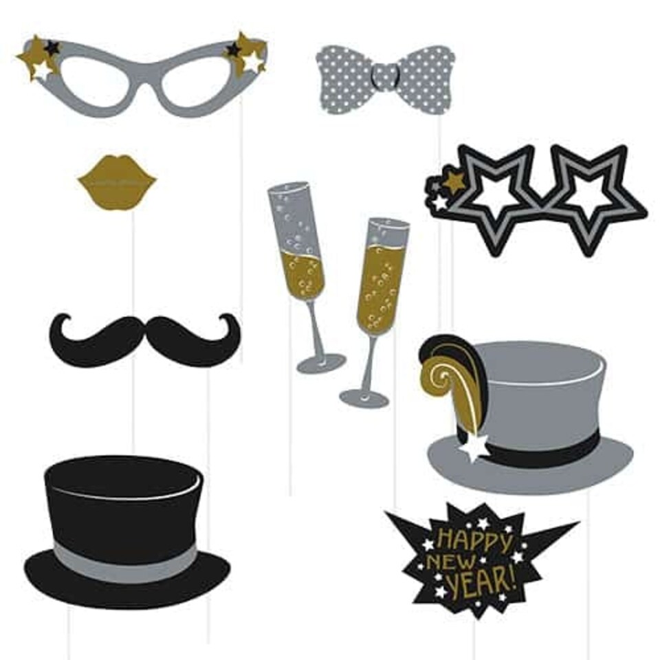 Happy New Year Photo Prop - Pack of 10