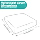 image 2 of Velvet Dining Chair Covers, Spandex High-Back Chair Slipcovers