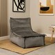 image 3 of icon Dolce Lounger Bean Bag Charcoal Grey Velvet Bean Bag Chair Grey