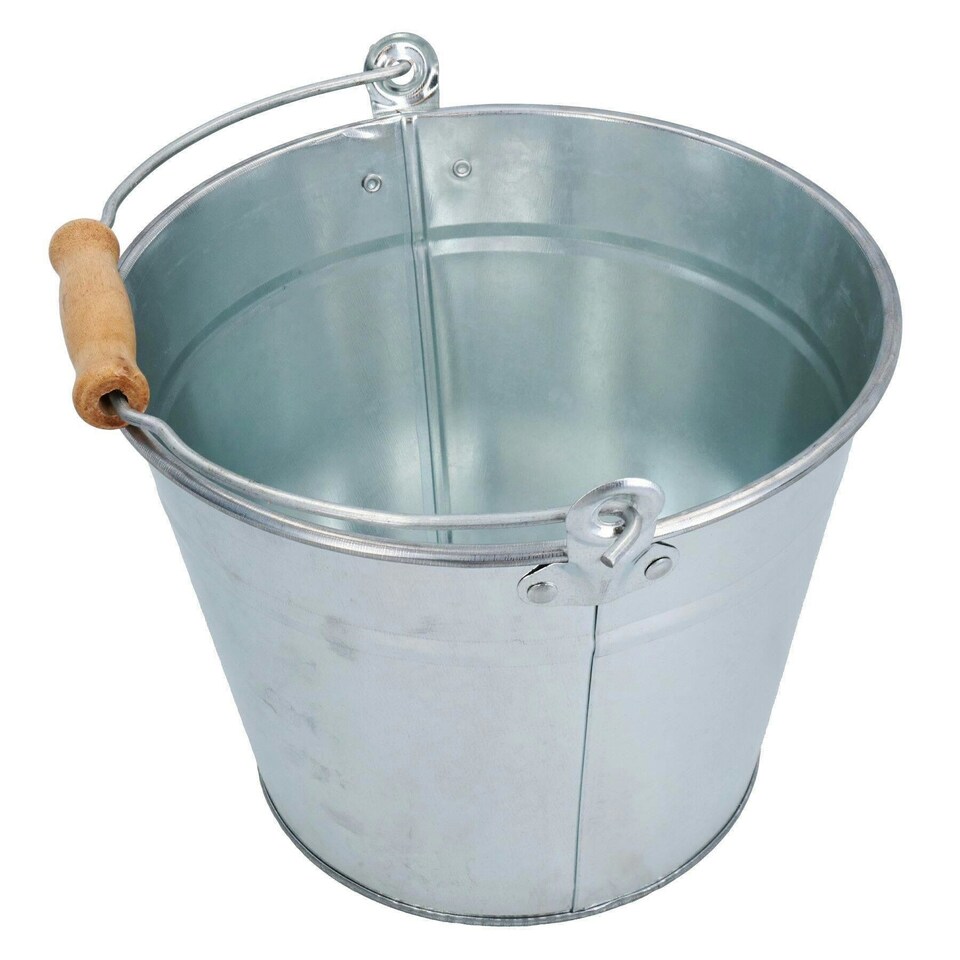 image 1 of 5L Galvanised Steel Metal Bucket Pail Water Coal Greenhouse Garden Plant 10PK