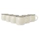 image 1 of Argon Tableware Coloured Enamel Belly Mugs - 375ml - Cream/Grey - Pack of 6 | Cream | Cream/Grey